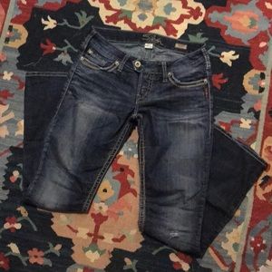 Boocut silver jeans